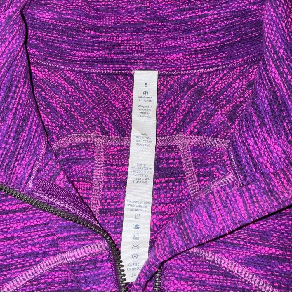 Lululemon Hustle In Your Bustle Jacket Purple Size 8 - Picture 10 of 13